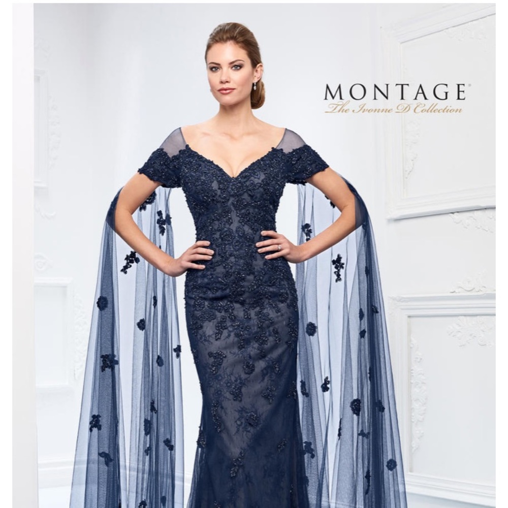 Montage gold gown size 12 petite